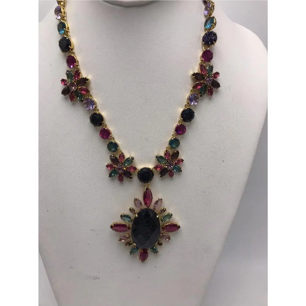 Kate Spade Night Sky Multi Stone Statement Necklace Pendant 5-1