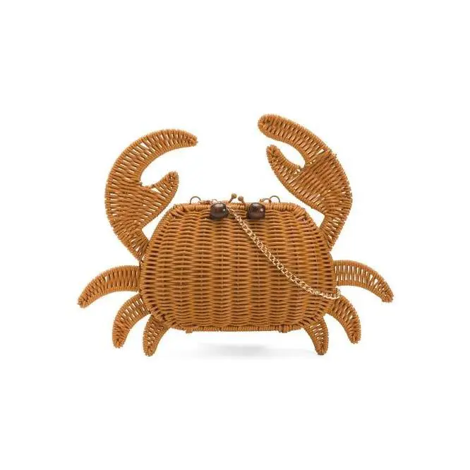 Tommy Bahama Crab Shaped Clutch Detachable Handle Crossbody or Shoulder Bag N