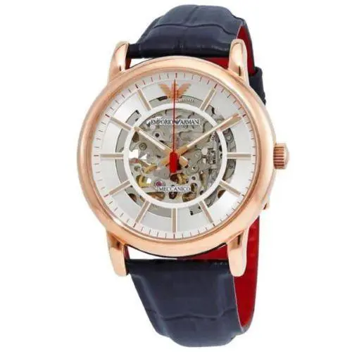 Emporio Armani AR60009 Skeleton Luigi Meccanico White Dial 43mm