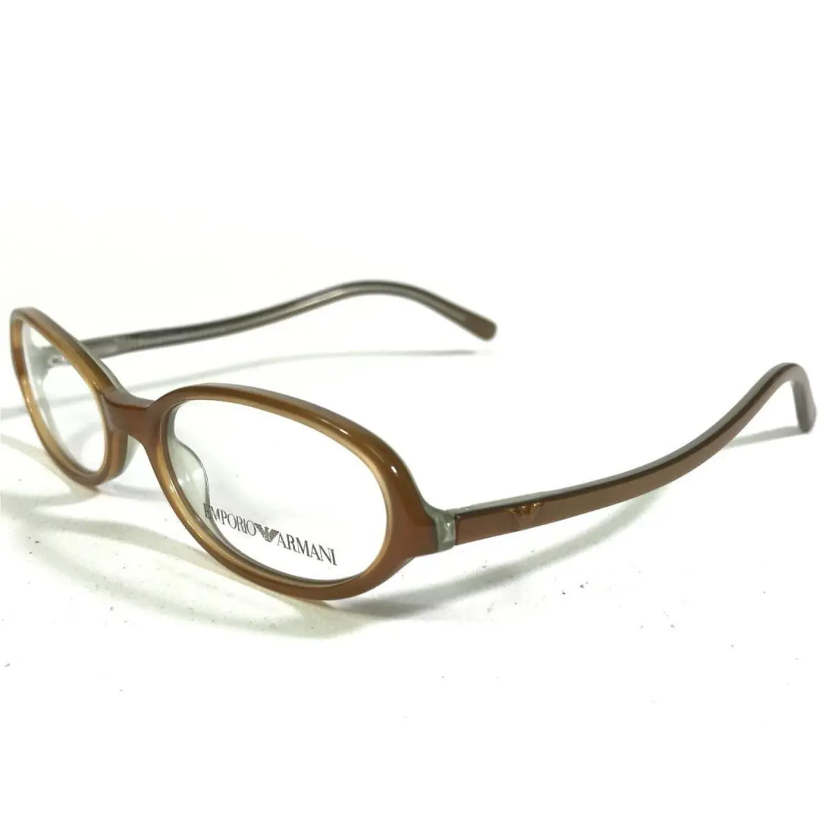 Emporio Armani Eyeglasses Frames 654 420 Brown Round Oval Full Rim 49-16-135