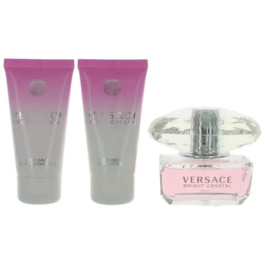 Versace Ladies Bright Crystal 3pcs Edt Gift Set Fragrances 8011003836079