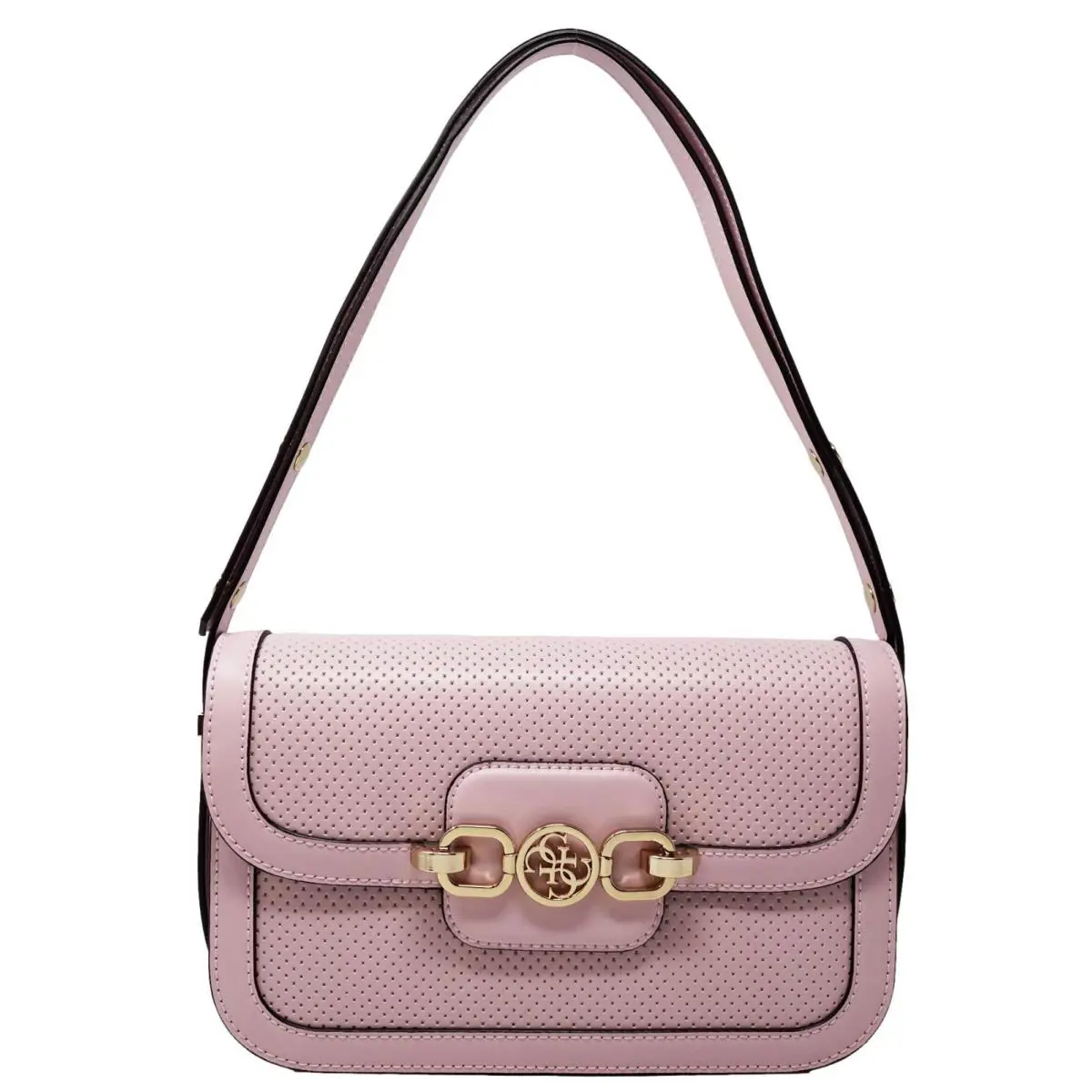 Guess Women`s Rose Pink Flap Convertable Shoulder Crossbody Bag Handbag