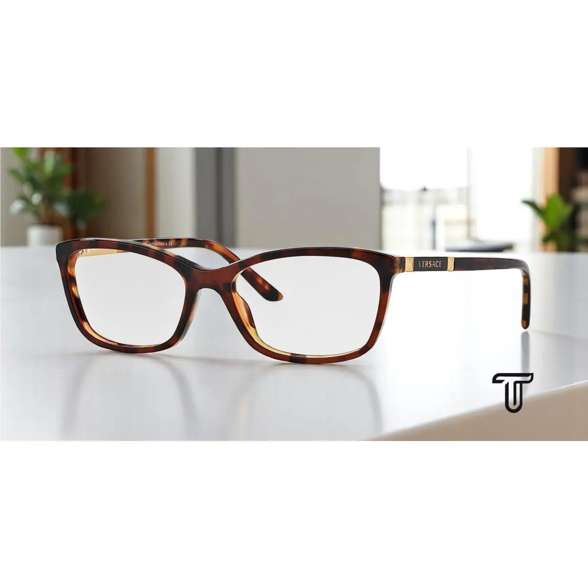 Versace VE3186 5077 Amber Havana Havana Demo Lens 54 mm Women`s Eyeglasses