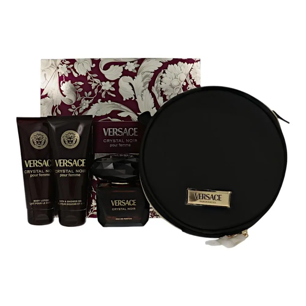 Crystal Noir  Gift Set For Women 4 Pc Gift Set - 3Oz Edp Spray 3.4Oz by Versace