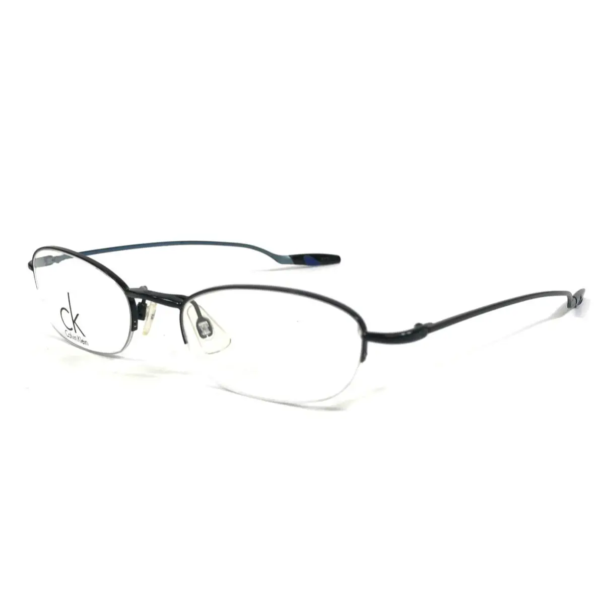 Calvin Klein Eyeglasses Frames ck5101 002 Black Ice Blue Oval Half Rim 50-19-140