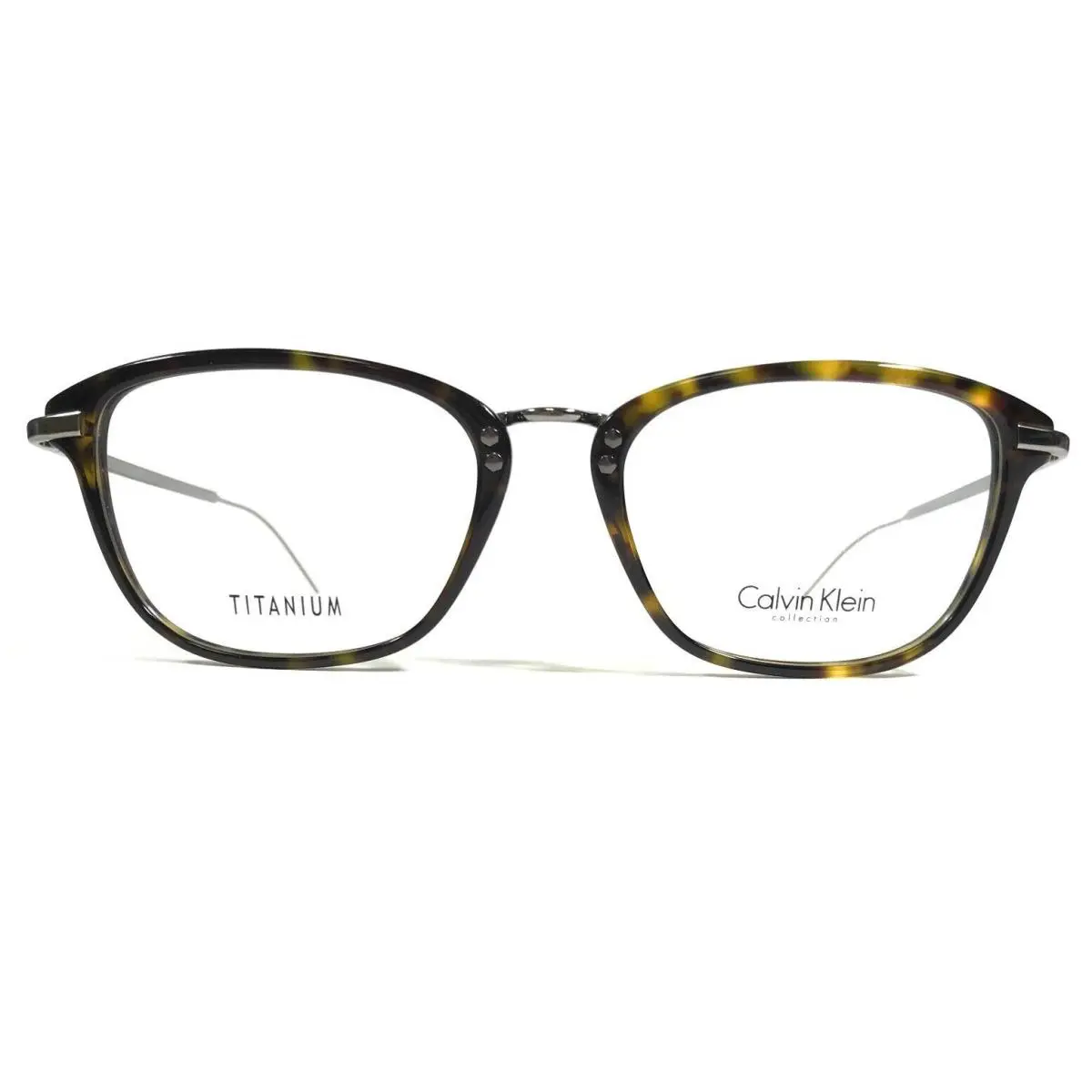 Calvin Klein CK7102 214 Eyeglasses Frames Brown Tortoise Silver Square 52-18-140
