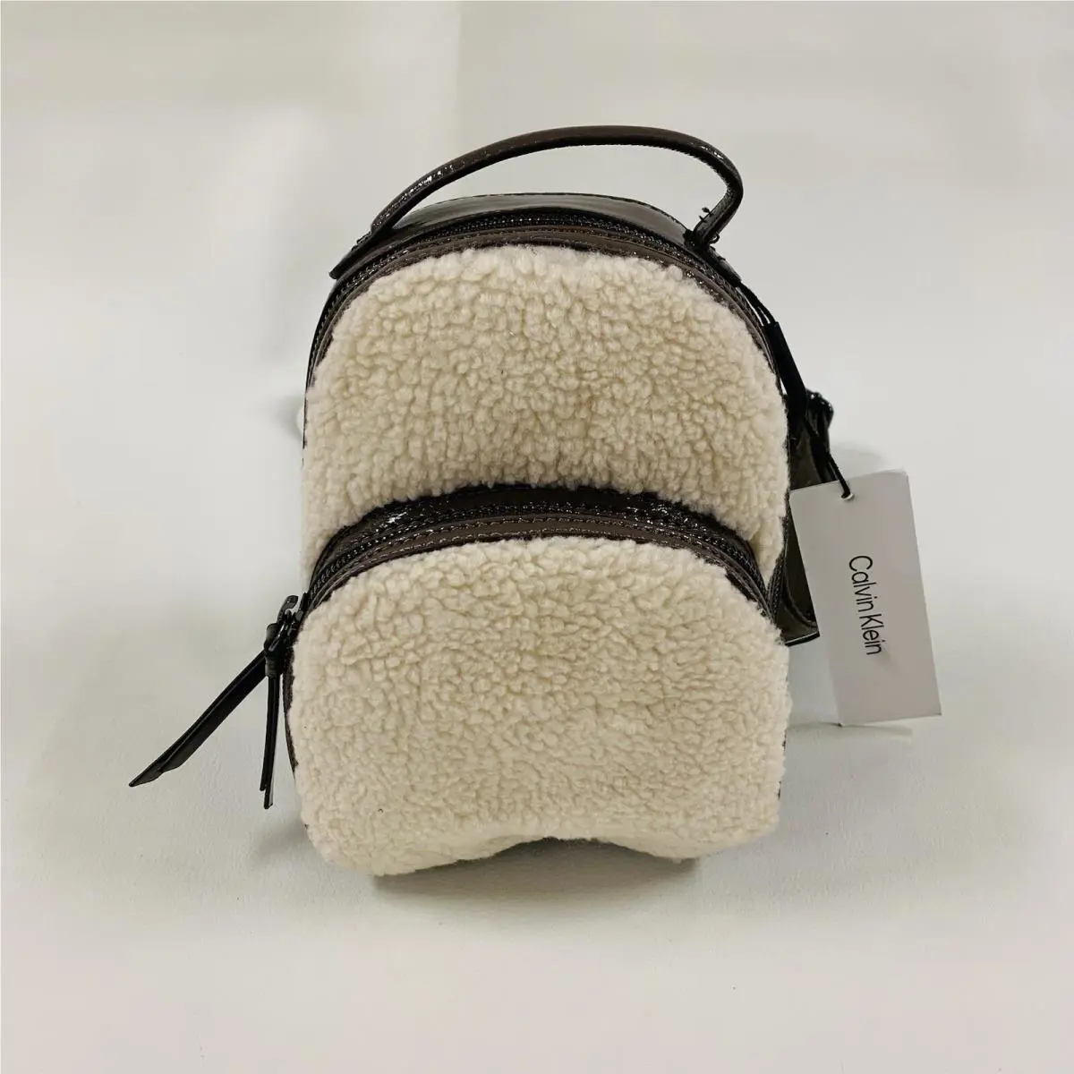 Calvin Klein Estelle Astatine Micro Mini Backpack Natural