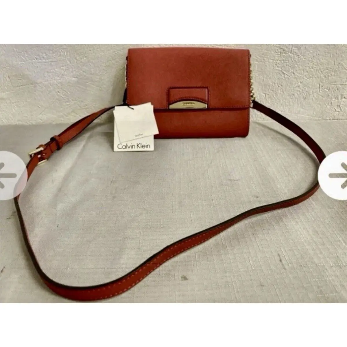 Calvin Klein Connie Mini Red Crossbody Purse Bag Handbag Purse