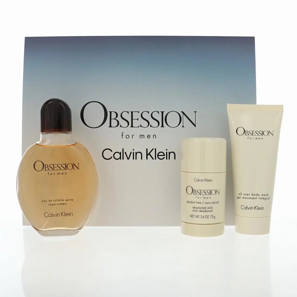 Obsession by Calvin Klein Gift Set For Men 3 Piece Set For Men: 3 Piece Gift