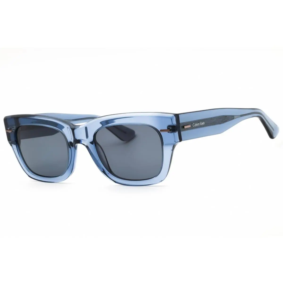 Calvin Klein Men`s Sunglasses Blue Acetate Rectangular Shape Frame CK23509S 438
