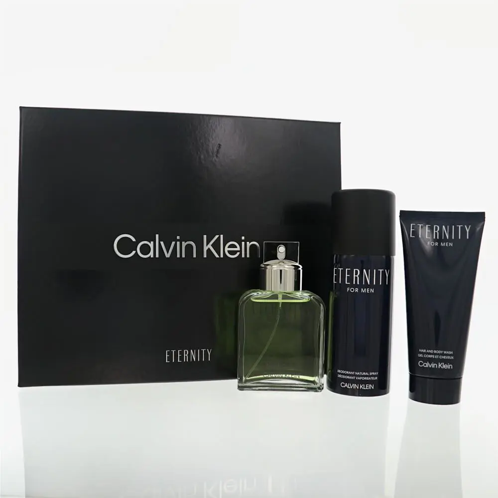 Eternity by Calvin Klein Gift Set For Men 3 Piece Gift Set For Men - 3.4Oz Eau