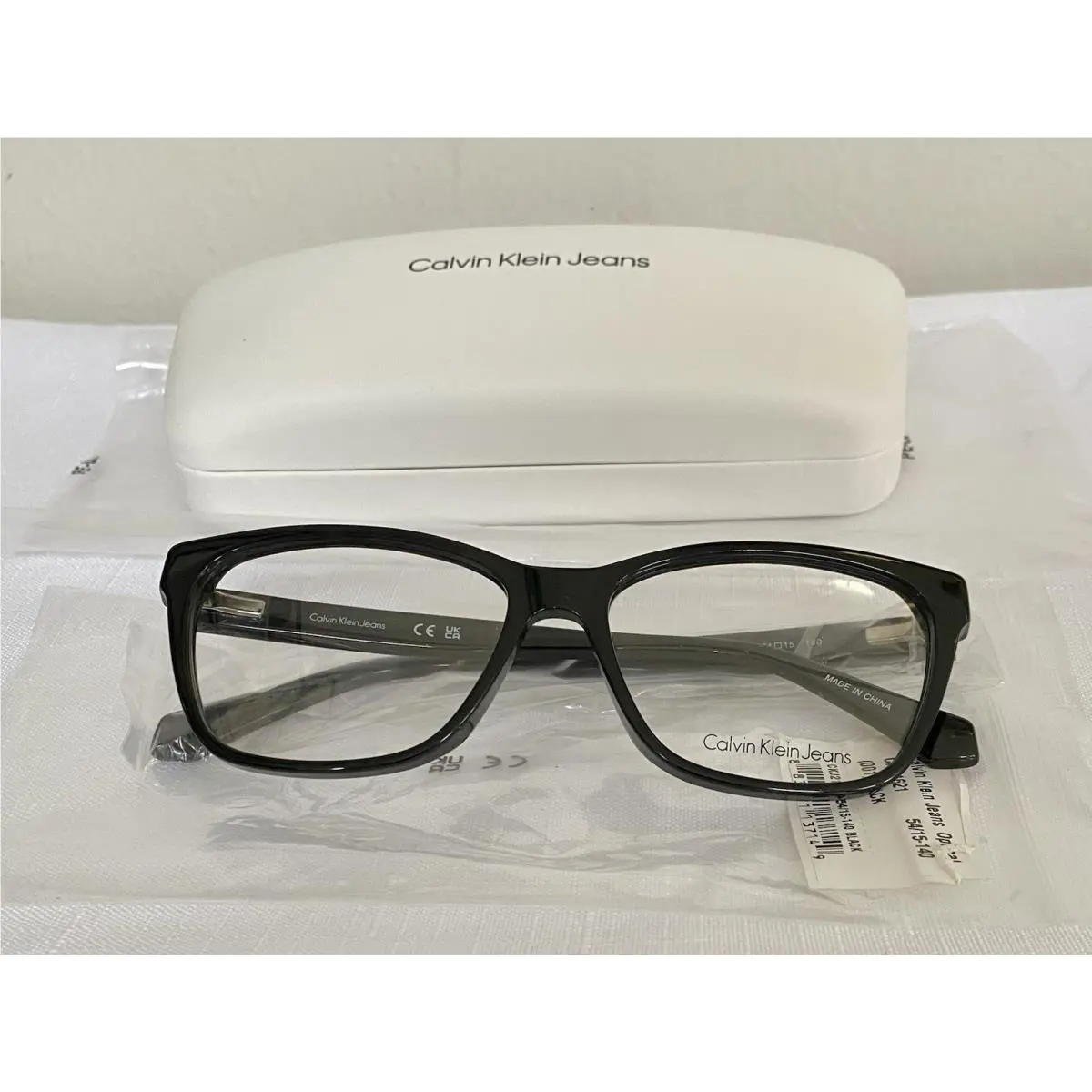Calvin Klein CKJ21621 001 Black Dark Red 54-15-140 Eyeglasses Frames w/ Case