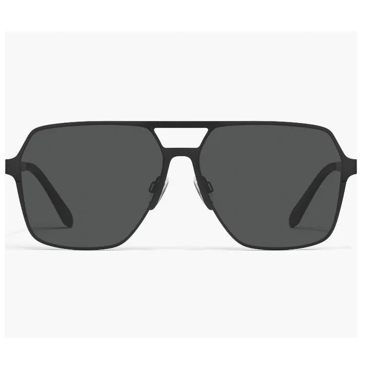 Quay Australia Unisex Sunglasses Polarized Backstage Pass Gunmetal Silver /black