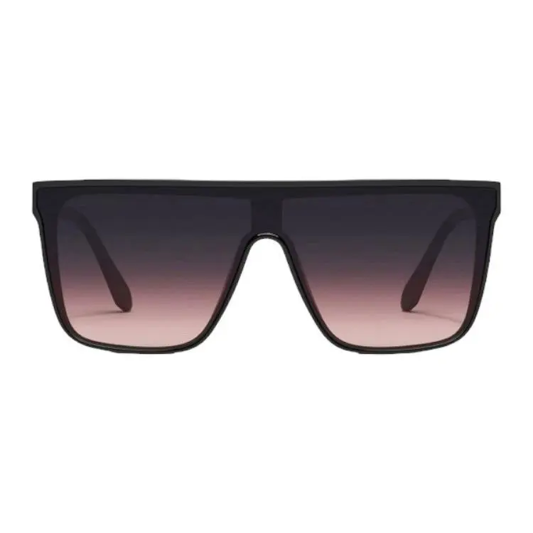 Quay Australia Sunglasses Nightfall Black Frame / Black Plum Pink Lens Shield