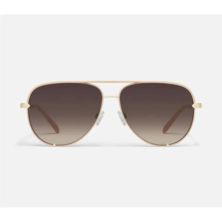 Quay Australia Sunglasses High Key Aviator Chamomile Frame / Dark Fawn Lens