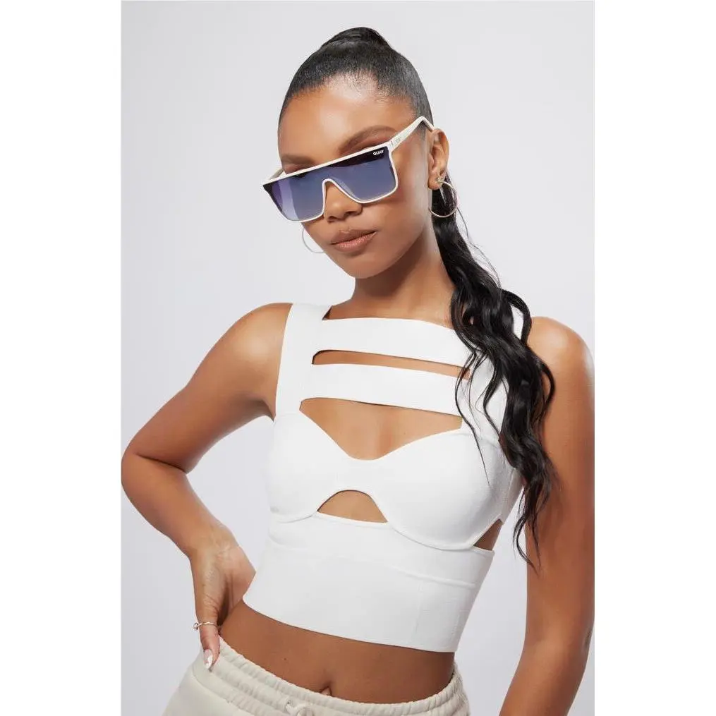 Quay Australia Sunglasses Polarized Shield Nightfall 52mm Lens Unisex