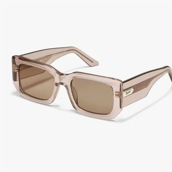 Quay Women`s Tell ME More NO-NS-2309 Doe Frames /tan Lenses Sunglasses