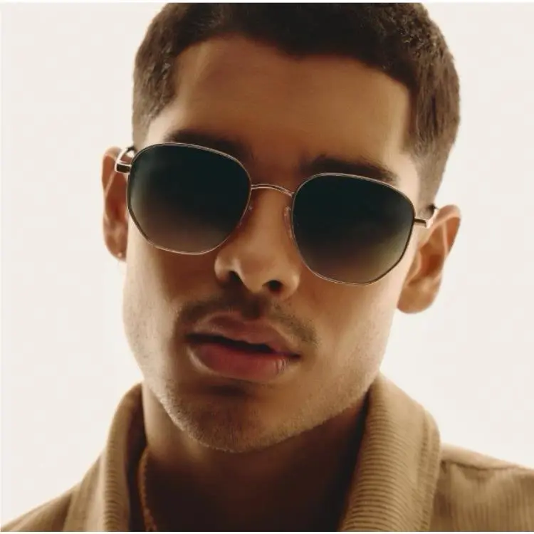 Quay Australia Sunglasses Big Time Gold Frame / Palm Taupe Fade Lens Unisex