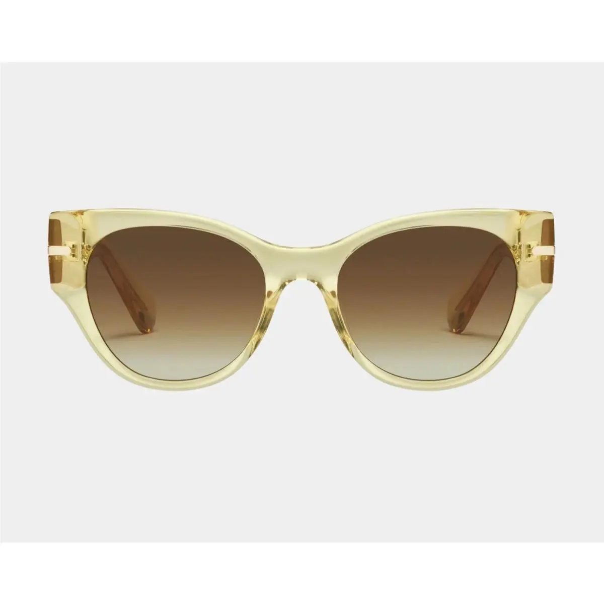 Quay Women`s Chit CHAT-NO-NS-2330 Daffodil Frame /brown Lenses Sunglasses