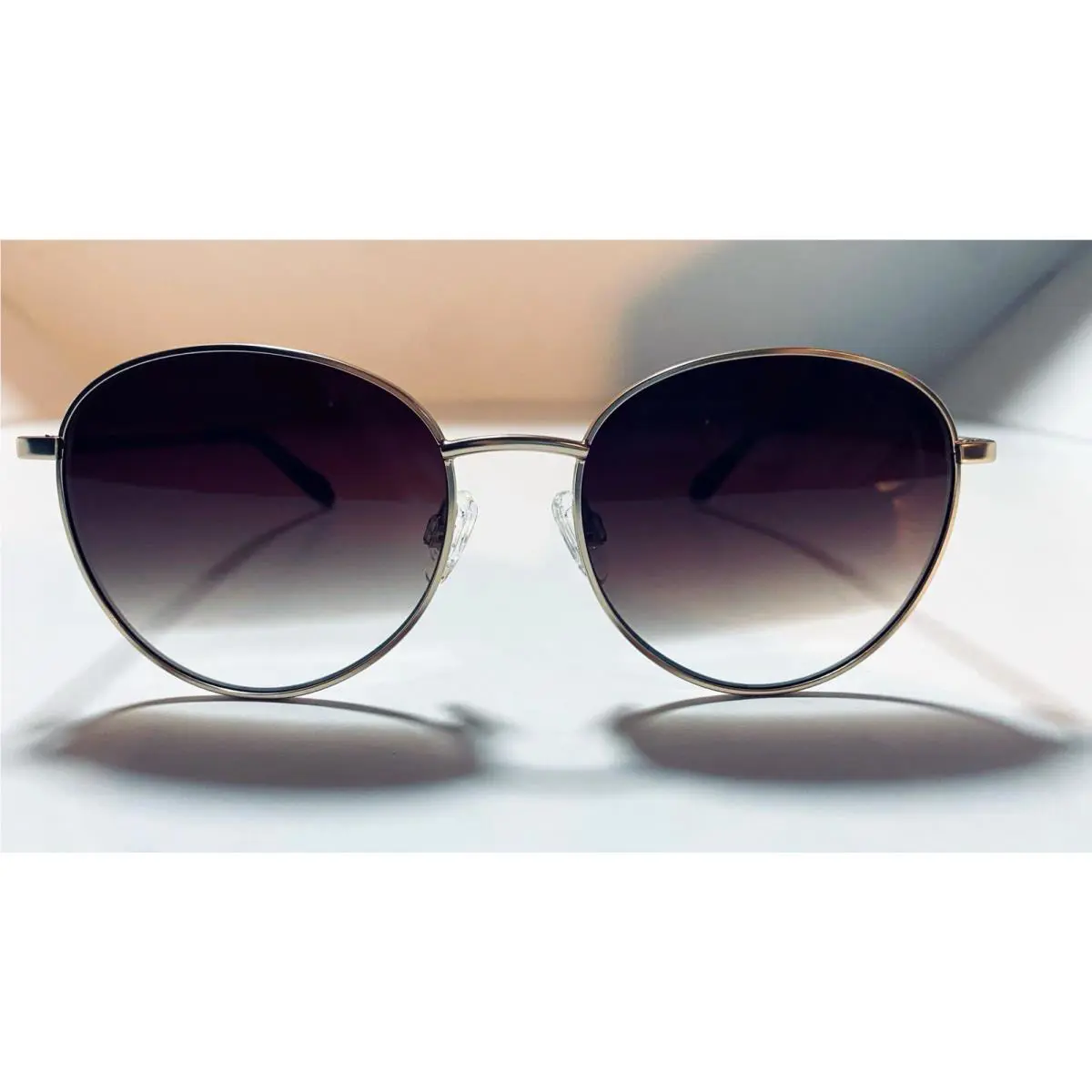 Quay Australia Sunglasses Loop Me In Gold / Brown Fade Gradient Lennon Sunnies