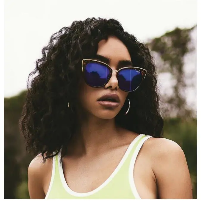 Quay Australia Honey Tortoise Purp Mirror Cat Eye Sunglasses Classic OG