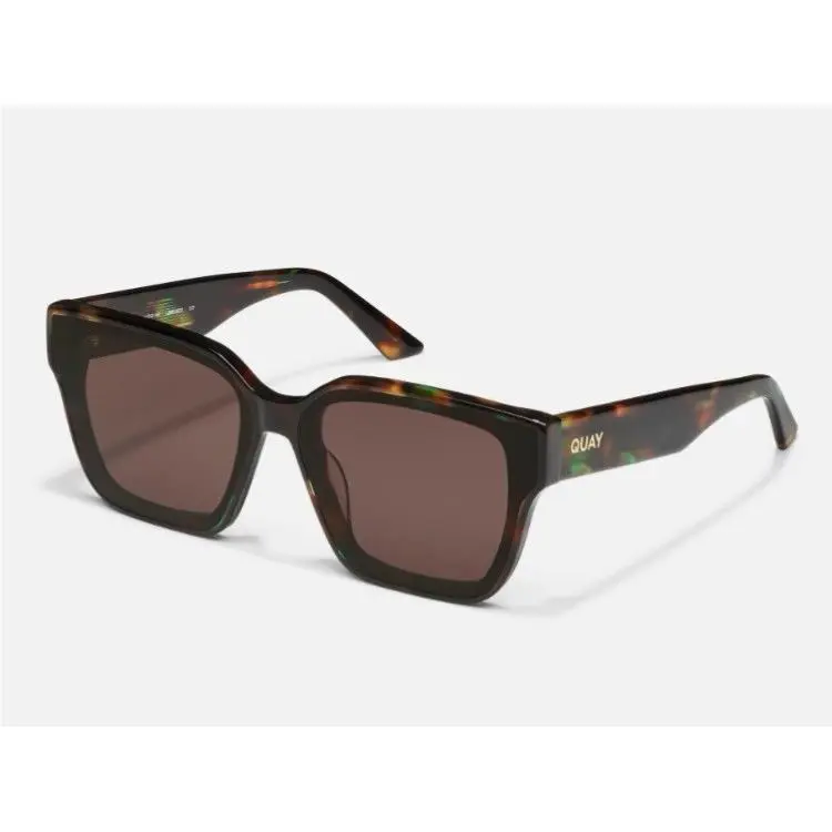 Quay Australia Drive IN Dappled Green Tortoise Frame / Brown Lens 77087 - Frame: Brown, Lens: Brown