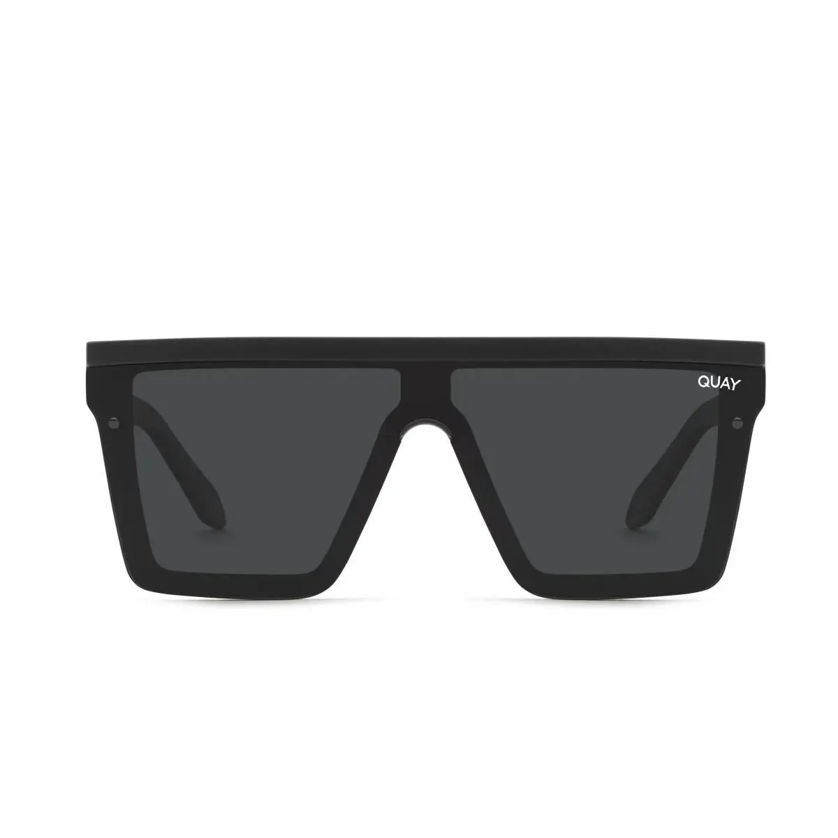 Quay Hindsight Shield Sunglasses Black Smoke Rimless 51mm Unisex by QUAY