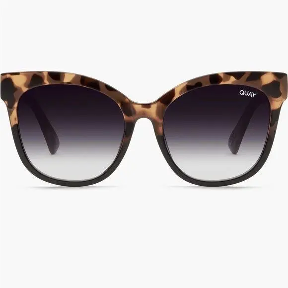 Quay Its MY Way Women`s QW-000144 Milky Tort Frames / Smoke Lenses Sunglasses