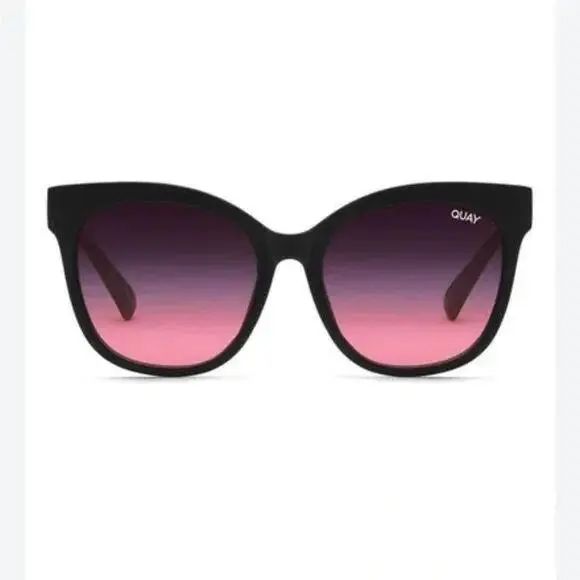 Quay Women`s Its MY Way QW-000144 Matte Black/black Pink Fade Lenses Sunglasses by QUAY