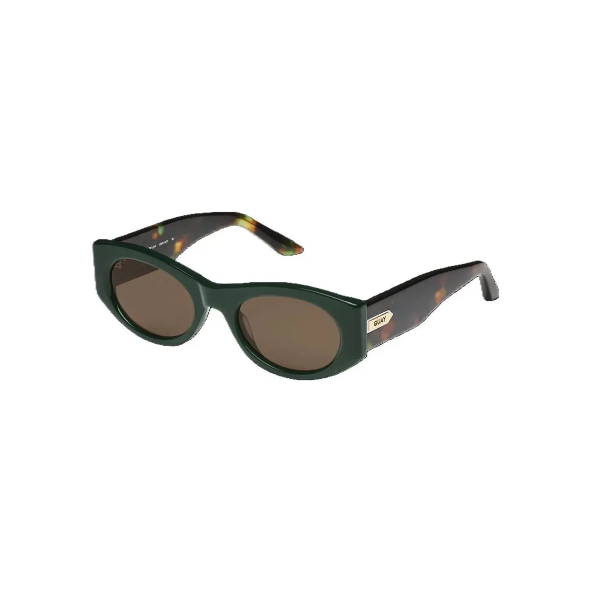Quay-so What Women`s NO-NS-2263 Deep Green Frame/brown Lenses Sunglasses
