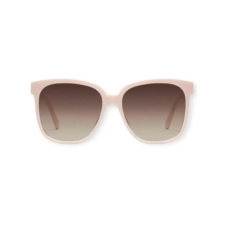 Quay Women`s Wideawake NO-NS-2109 Champaign Square Frame/brown Lenses Sunglasses