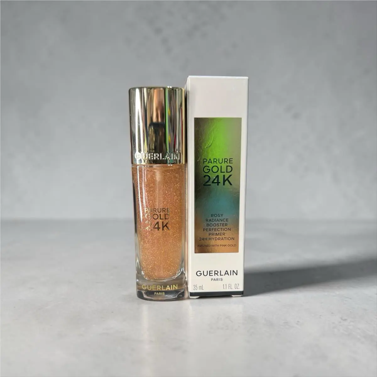 Guerlain Parure Gold 24K Radiance Primer is a Luxury Makeup Base W/ 24K Gold Fla