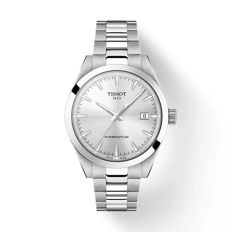 Tissot Gentleman Powermatic 80 38mm Silver Dial Men`s Watch T1658071103100