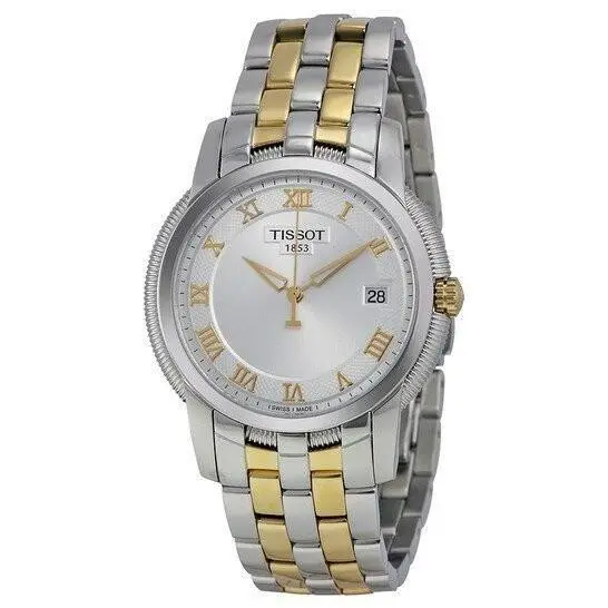 Tissot Ballade Iii Two-tone Silver Dial Men`s Watch T0314102203300 - Dial: Silver, Band: Gold, Silver, Bezel: Silver