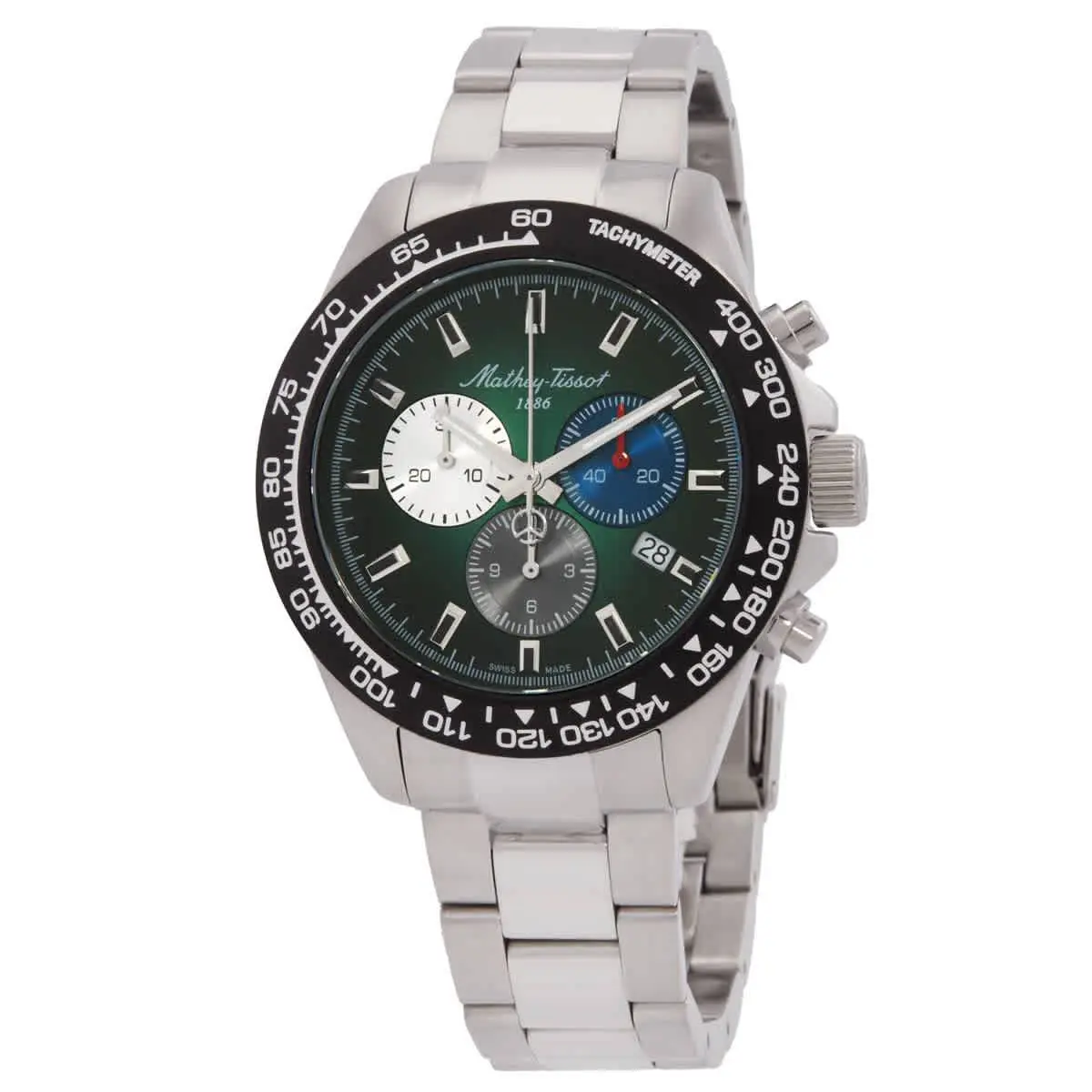 Mathey-tissot Chrono II Chronograph Quartz Green Dial Men`s Watch H938CHAV