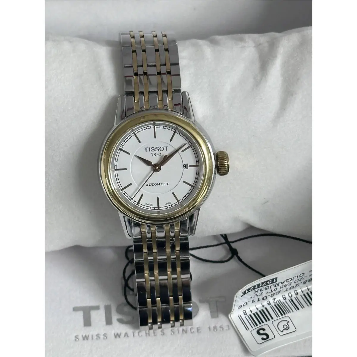 Tissot Carson Automatic 2-Tone Ladies Watch T085.207.22.011.00 Date 29mm Box