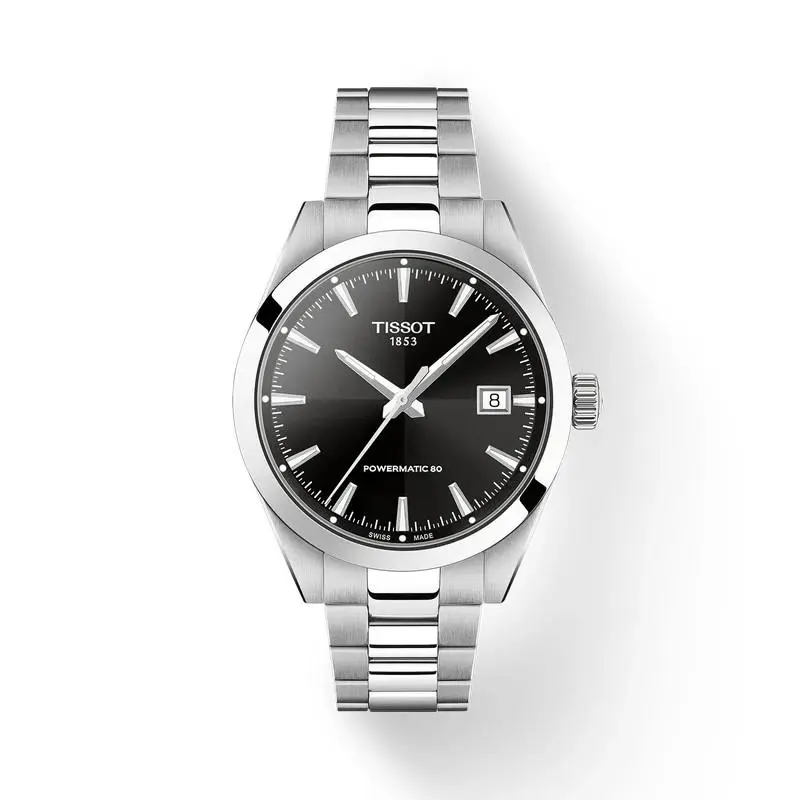 Tissot Gentleman 38mm Black Dial Stainless Steel Watch T1658071105100