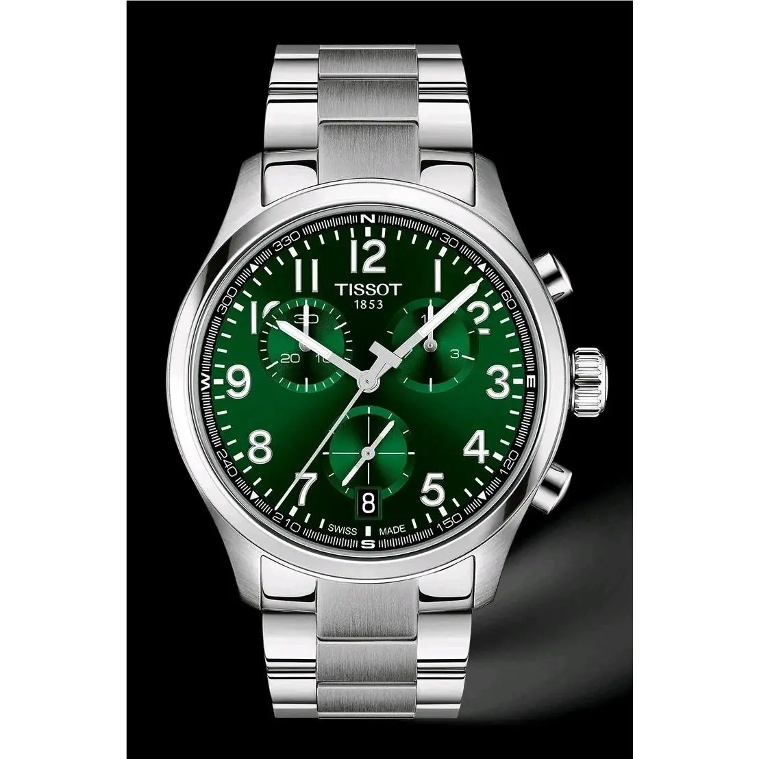 Tissot Chrono L Quartz 42mm Green Dial Steel Men`s Watch T116.417.11.092.00
