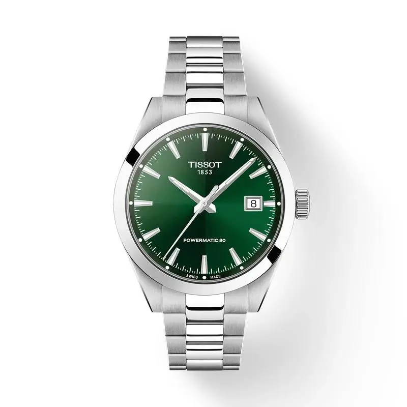 Tissot Gentleman 38mm Green Dial Stainless Steel Watch T1658071109100