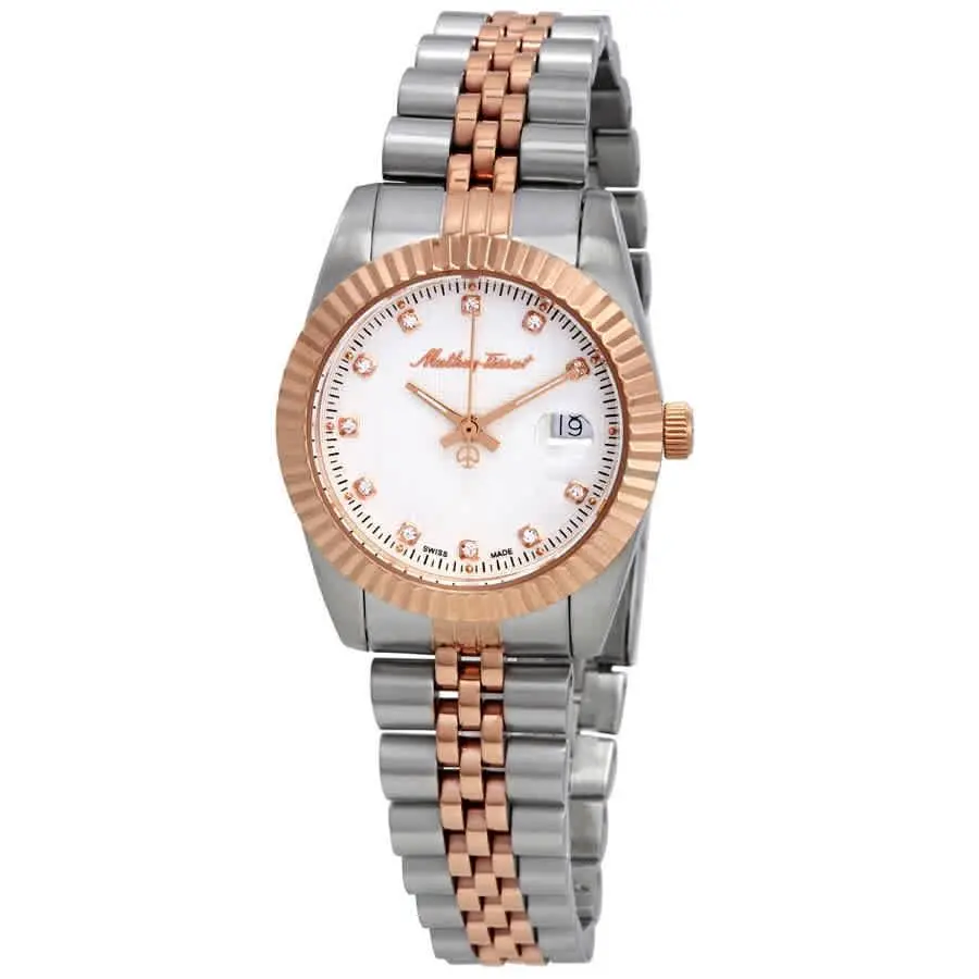 Mathey-tissot Mathey Iii Quartz Crystal White Dial Ladies Watch D810RA