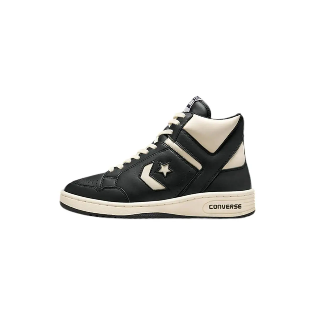 Converse Mens` Weapon Mid Sneakers - Black/natural Ivory/black - Black/Natural Ivory/Black