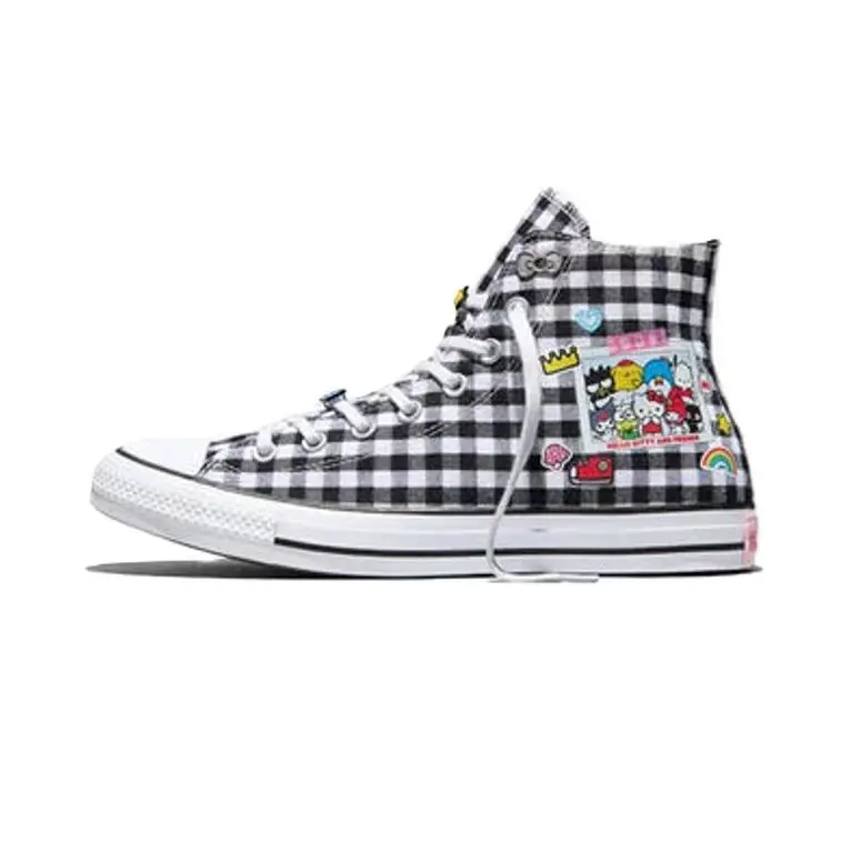 Converse shoes - Black/White/Pink 2