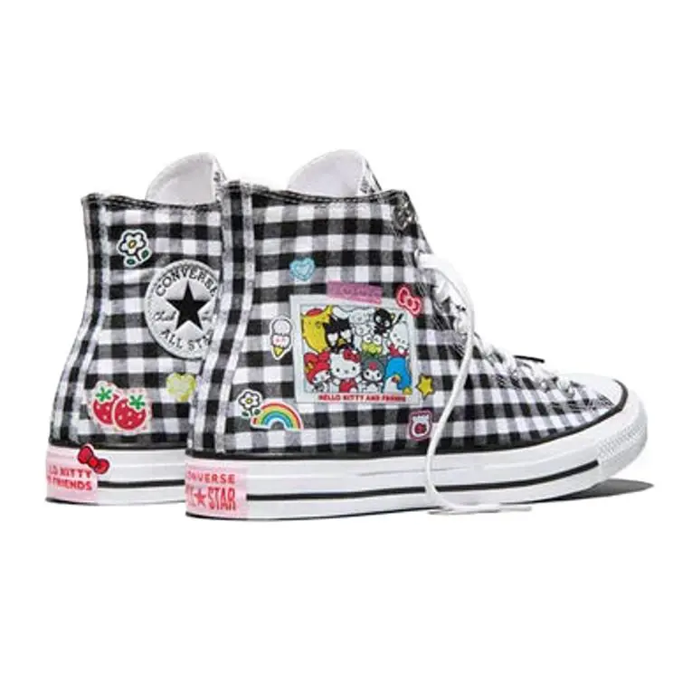 Converse shoes - Black/White/Pink 6
