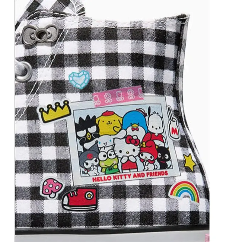 Converse shoes - Black/White/Pink 5