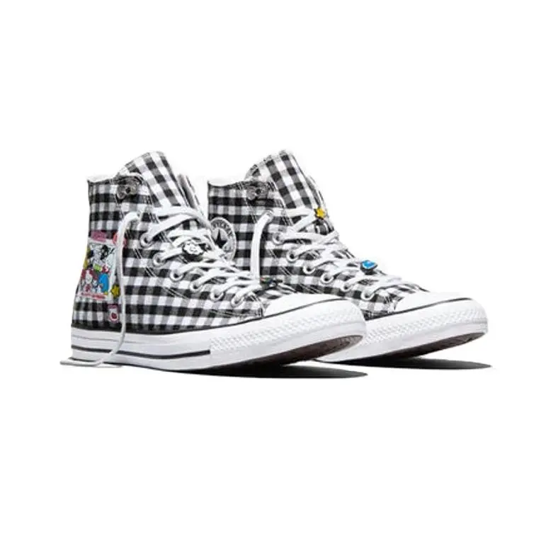 Converse shoes - Black/White/Pink 10