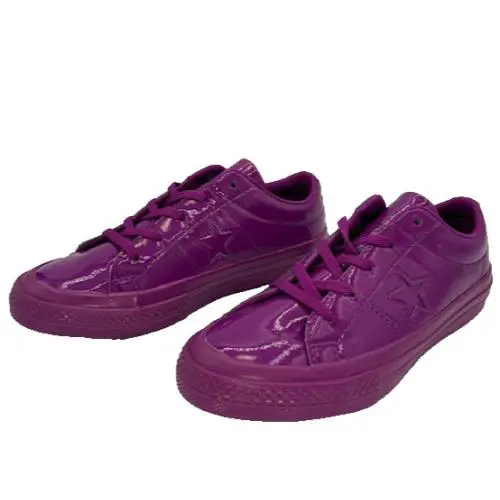 Converse One Star OX Youth/junior/kids Sneakers Shoes Metallic Purple Violet - Metallic purple -U21- 362535C