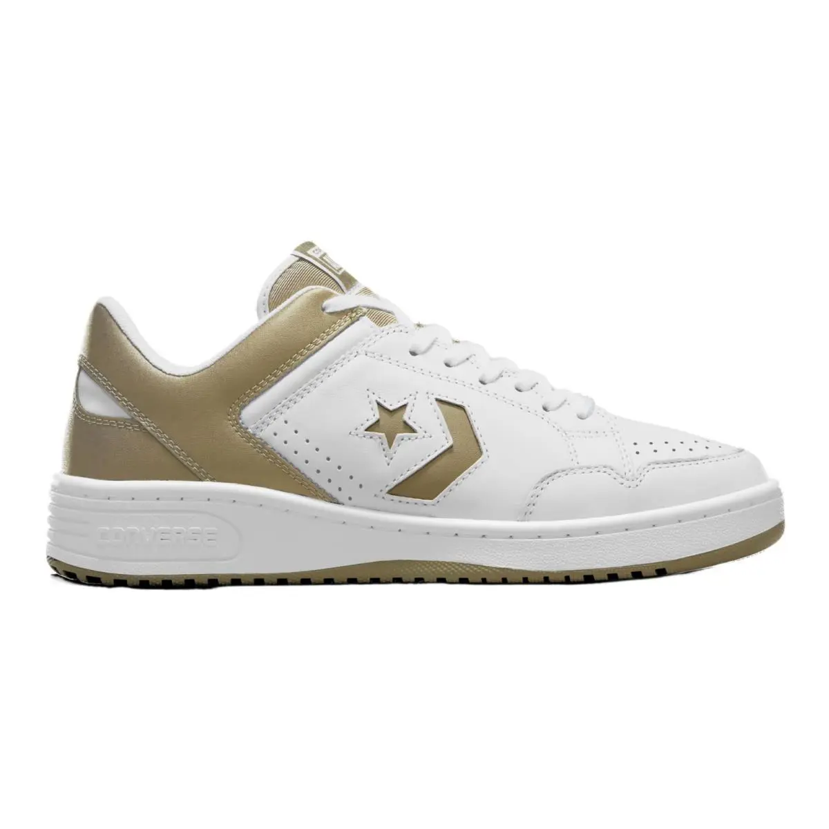 Converse Mens` Weapon Leather Sneakers - Mossy Sloth/white - Mossy Sloth/White