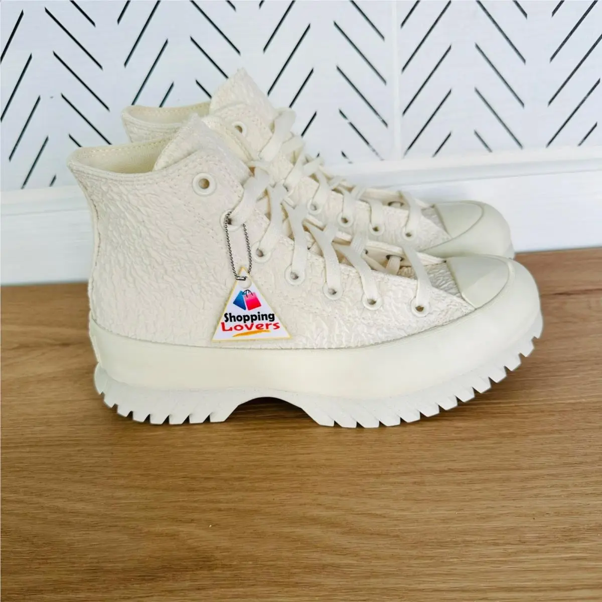 ⭐converse Chuck Taylor Lugged 2.0 Jacquard Sz 5 Mens Shoes Sneaker Beige A00876C