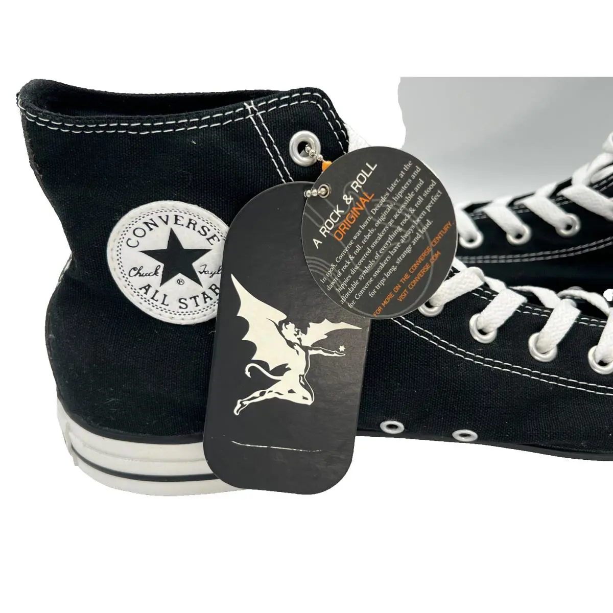 Converse shoes - Converse All Star Hi - All Star - Original collection shoes - BLACK/WHITE -U35- 107187F 5