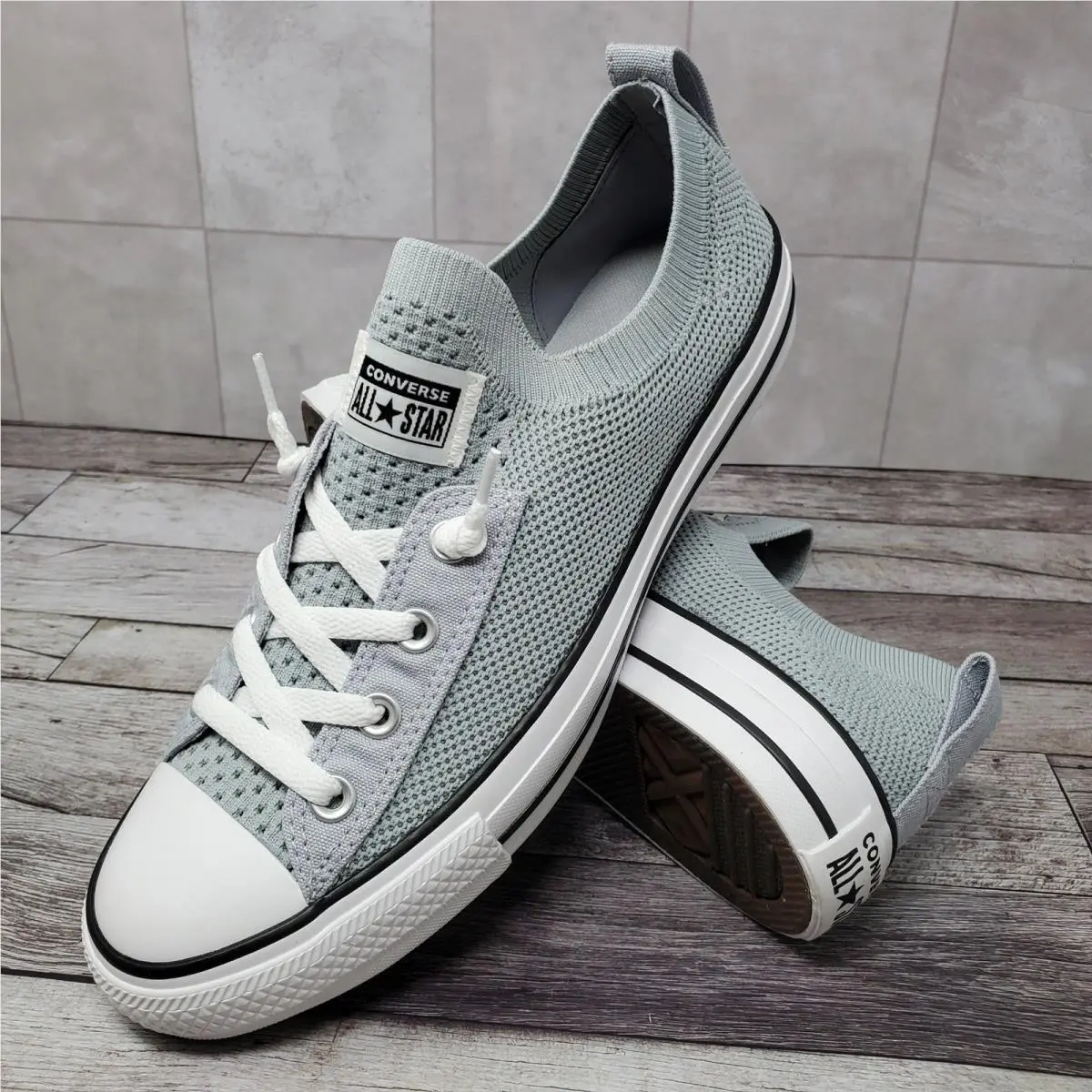 Converse Knit Shoreline Sneakers 565232F Blue Grey Women’s Size 9.5